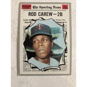 1970 Topps ROD CAREW  "The Sporting News" All Star Vintage Card #453 TWINS VG